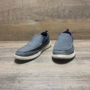 Skechers Relaxed Fit Blue Denim Slip On Shoes Men's Size 13